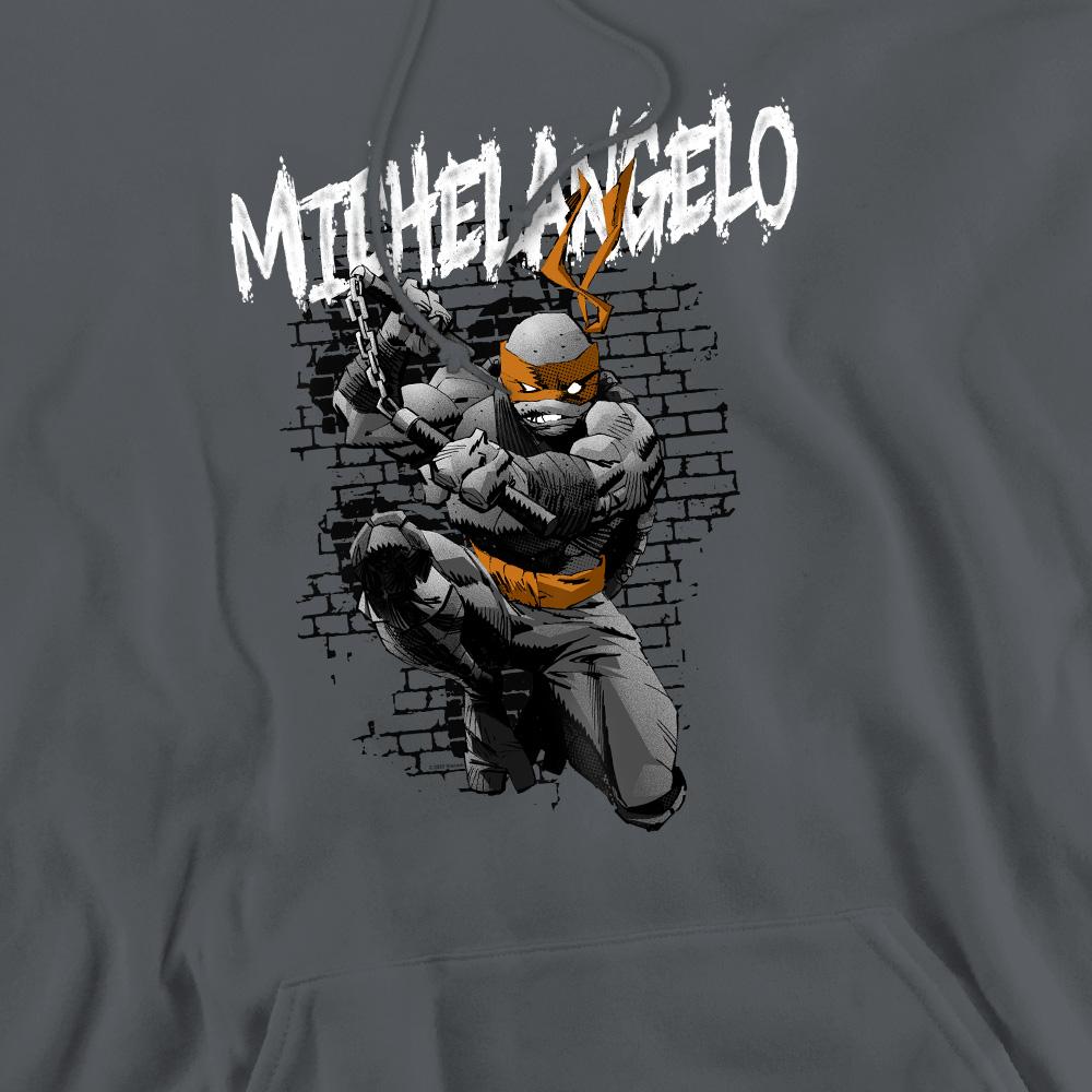 Charcoal - Pack Shot - Teenage Mutant Ninja Turtles Mens Michelangelo Hoodie