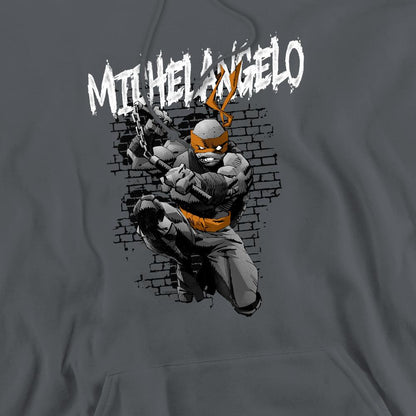 Charcoal - Pack Shot - Teenage Mutant Ninja Turtles Mens Michelangelo Hoodie