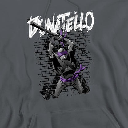 Charcoal - Side - Teenage Mutant Ninja Turtles Mens Donatello Hoodie