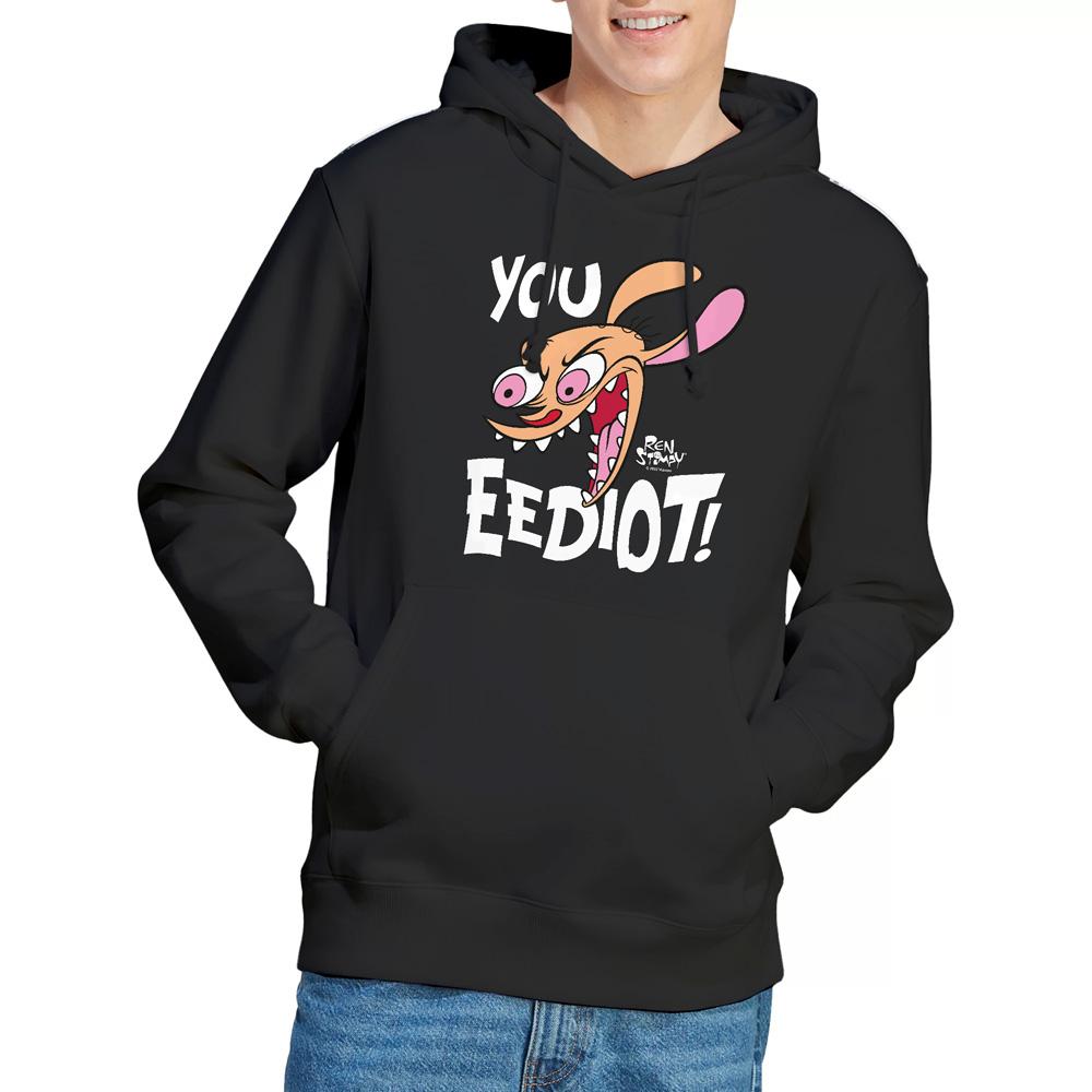 Black - Lifestyle - Ren & Stimpy Mens You Eediot! Hoodie