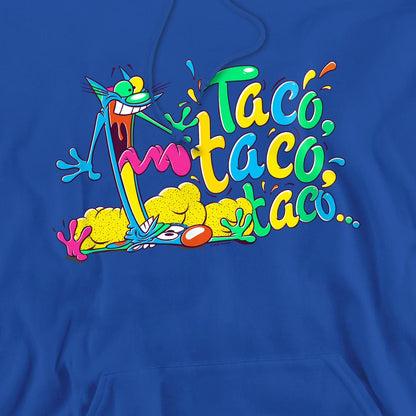 Royal Blue - Pack Shot - CatDog Mens Taco Taco Taco Hoodie