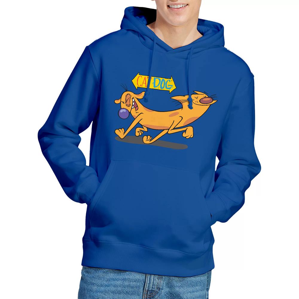 Royal Blue - Lifestyle - CatDog Mens Happy Paws Hoodie