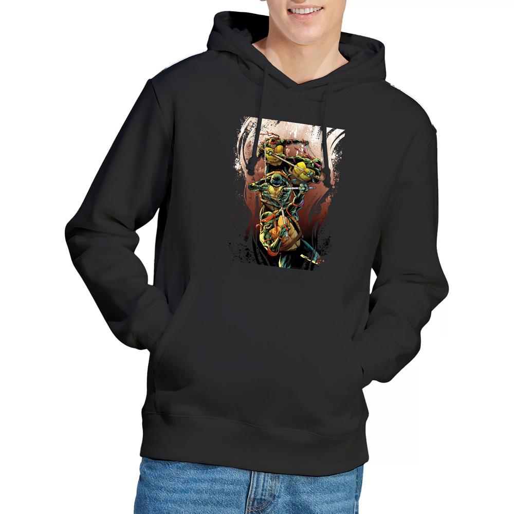 Black - Lifestyle - Teenage Mutant Ninja Turtles Mens Earthy Rainbow Warriors Hoodie
