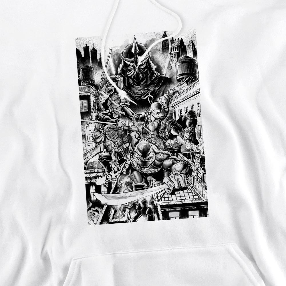 White - Pack Shot - Teenage Mutant Ninja Turtles Mens Take Down Shredder Hoodie
