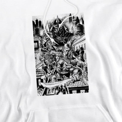 White - Pack Shot - Teenage Mutant Ninja Turtles Mens Take Down Shredder Hoodie