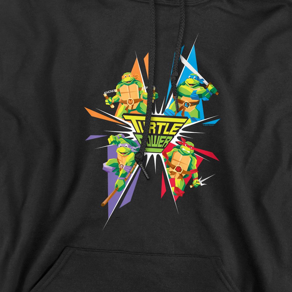 Black - Pack Shot - Teenage Mutant Ninja Turtles Mens Turtle Power Hoodie