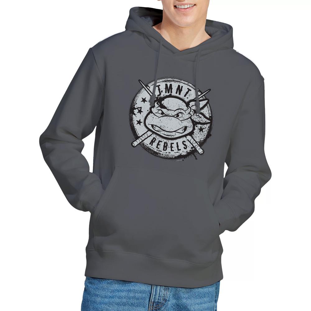 Charcoal - Lifestyle - Teenage Mutant Ninja Turtles Mens Rebels Distressed Logo Hoodie