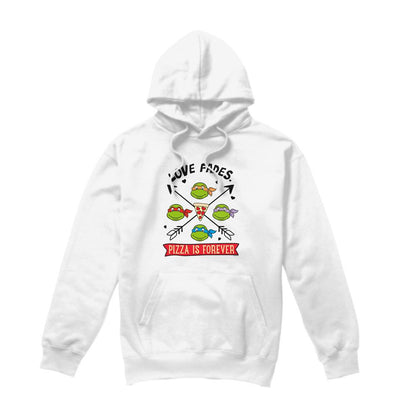 White - Front - Teenage Mutant Ninja Turtles Mens Pizza Is Forever Hoodie