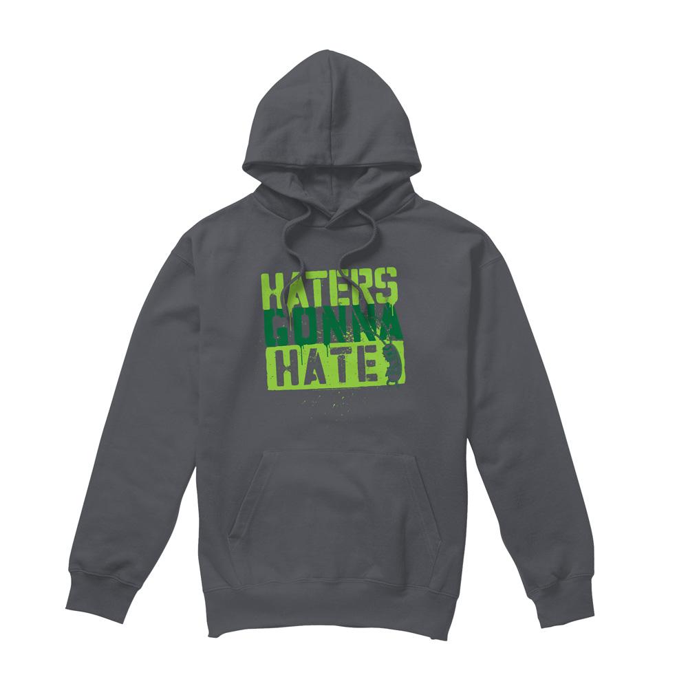 Charcoal - Front - SpongeBob SquarePants Mens Haters Gonna Hate Hoodie
