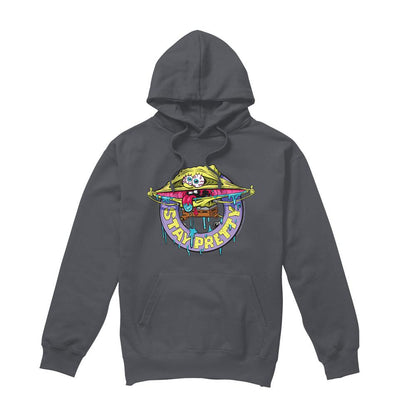 Charcoal - Front - SpongeBob SquarePants Mens Stay Pretty Hoodie