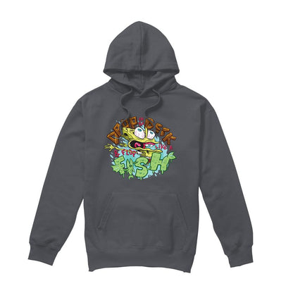 Charcoal - Front - SpongeBob SquarePants Mens Drop And Flop Hoodie