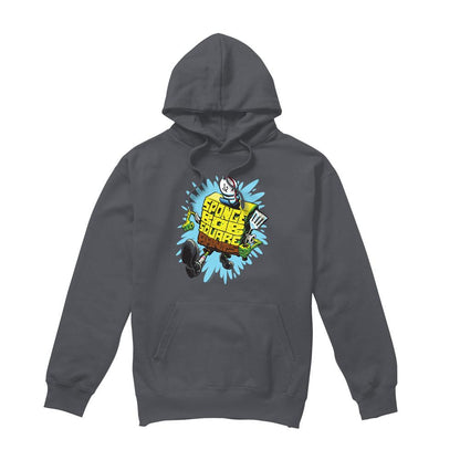 Charcoal - Front - SpongeBob SquarePants Mens Letter Hoodie