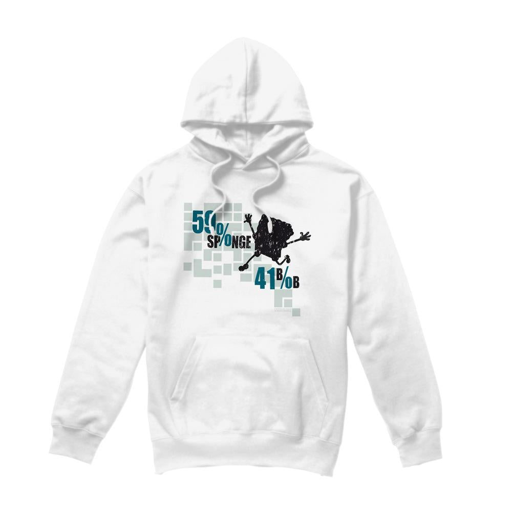 White - Front - SpongeBob SquarePants Mens 59% Sponge 41% Bob Hoodie
