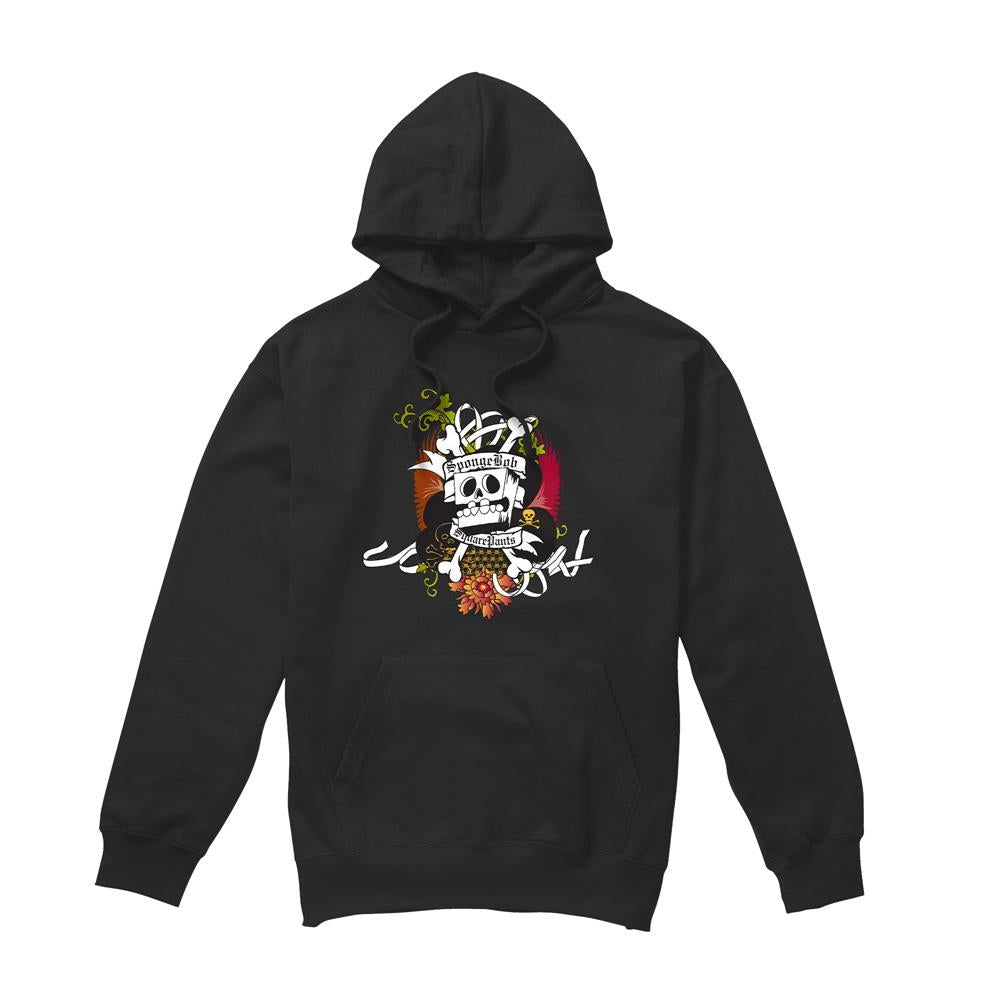 Black - Front - SpongeBob SquarePants Mens Rest In Peace Hoodie