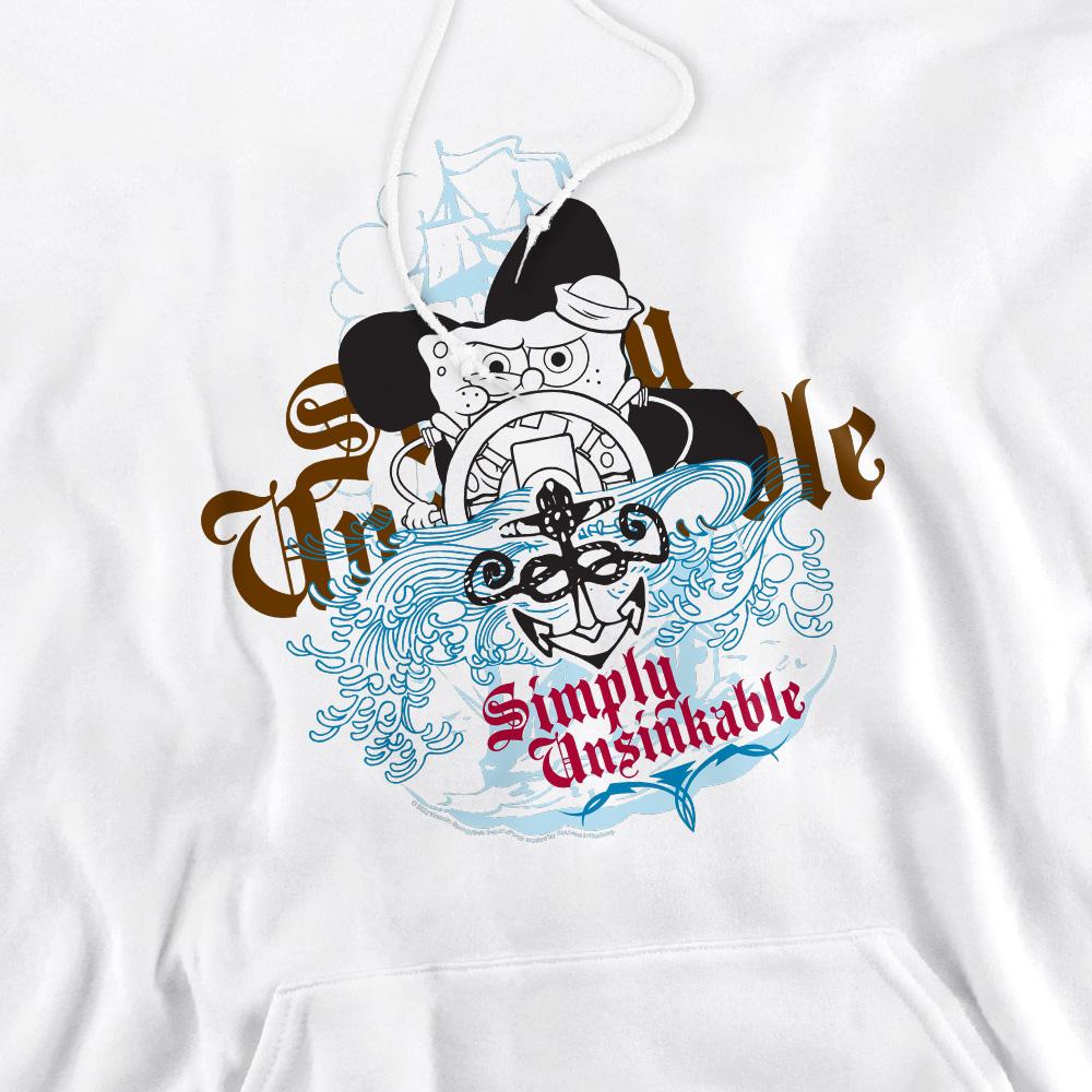 White - Pack Shot - SpongeBob SquarePants Mens Simply Unsinkable Hoodie