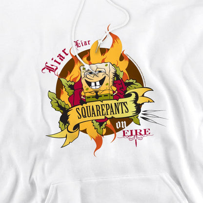 White - Pack Shot - SpongeBob SquarePants Mens Liar Liar Pants On Fire Hoodie