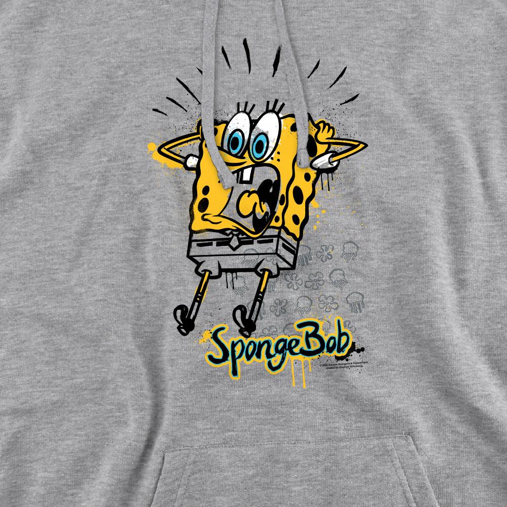 Sport Heather - Side - SpongeBob SquarePants Mens Shocking! Hoodie