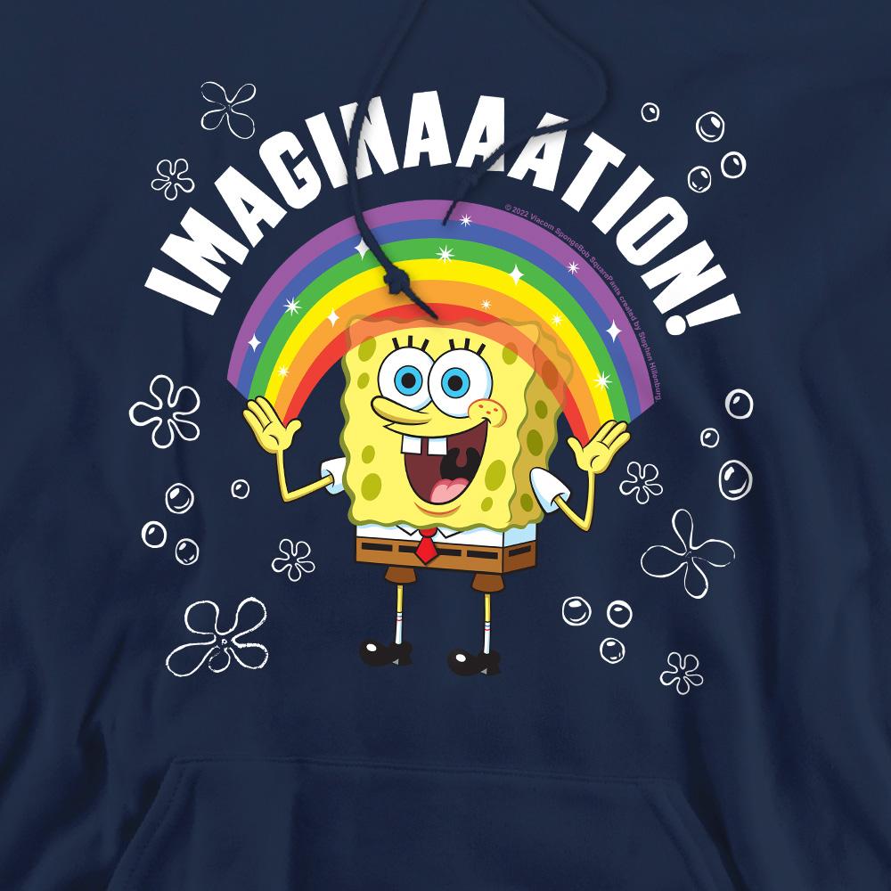 Navy - Side - SpongeBob SquarePants Mens Imagination Hoodie