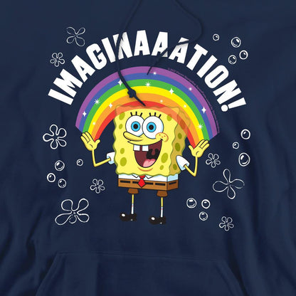 Navy - Side - SpongeBob SquarePants Mens Imagination Hoodie
