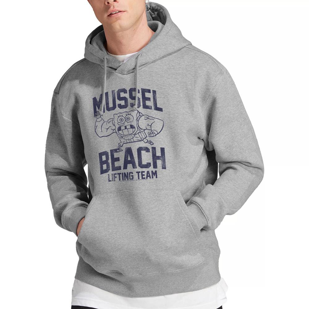 Sport Heather - Lifestyle - SpongeBob SquarePants Mens Mussle Beach Lifting Team Hoodie