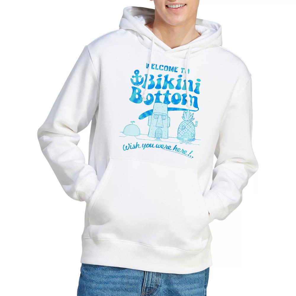 White - Lifestyle - SpongeBob SquarePants Mens Bikini Bottom Welcome Hoodie
