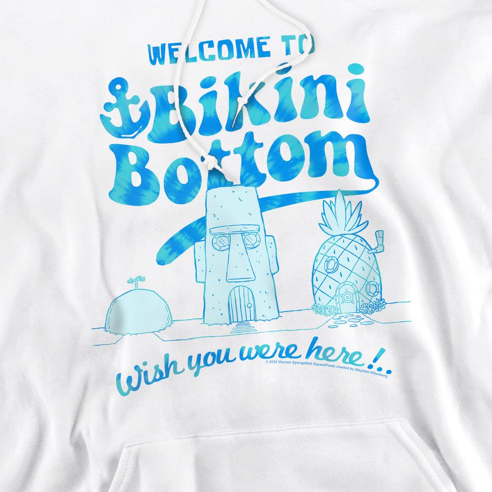 White - Pack Shot - SpongeBob SquarePants Mens Bikini Bottom Welcome Hoodie
