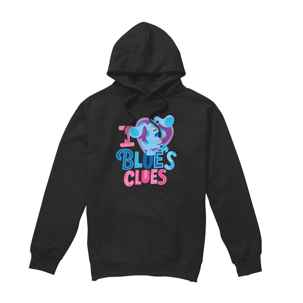 Black - Front - Blue´s Clues & You! Mens I Heart Blue Hoodie
