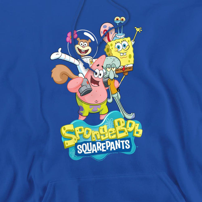 Royal Blue - Side - SpongeBob SquarePants Mens Group Shot Hoodie