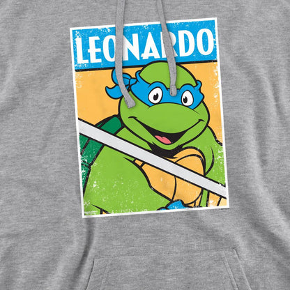 Sport Heather - Pack Shot - Teenage Mutant Ninja Turtles Mens Leonardo Hoodie