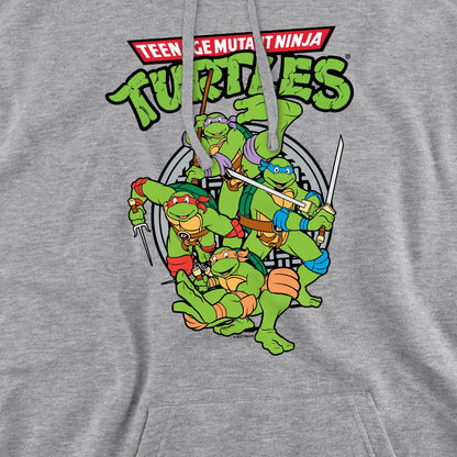 Sport Heather - Pack Shot - Teenage Mutant Ninja Turtles Mens Group Hoodie
