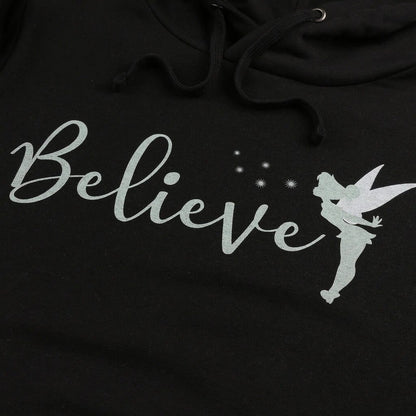 Black - Side - Disney Womens-Ladies Believe In Fairies Hoodie