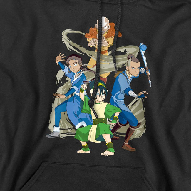 Black - Side - Avatar: The Last Airbender Mens Team Avatar Elements Hoodie