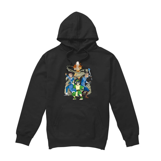 Black - Front - Avatar: The Last Airbender Mens Team Avatar Elements Hoodie