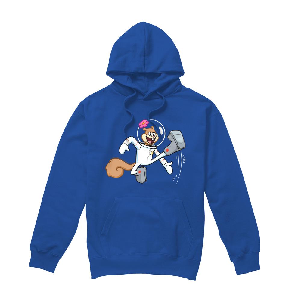 Royal Blue - Front - SpongeBob SquarePants Mens Karate Sandy Cheeks Hoodie