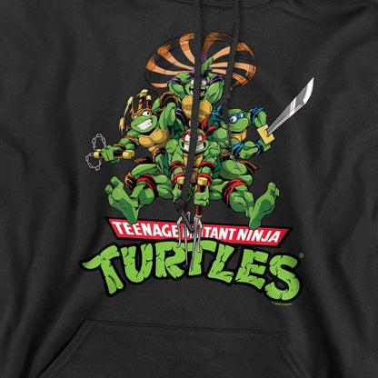Black - Side - Teenage Mutant Ninja Turtles Mens Manga Turtles Hoodie