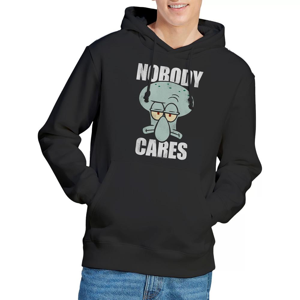 Black - Lifestyle - SpongeBob SquarePants Mens Nobody Cares Meme Hoodie