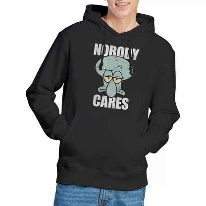 Black - Lifestyle - SpongeBob SquarePants Mens Nobody Cares Meme Hoodie