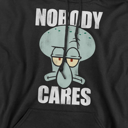 Black - Side - SpongeBob SquarePants Mens Nobody Cares Meme Hoodie