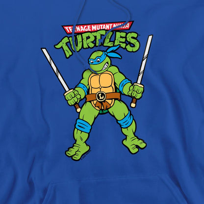 Royal Blue - Pack Shot - Teenage Mutant Ninja Turtles Mens Leonardo Retro Hoodie