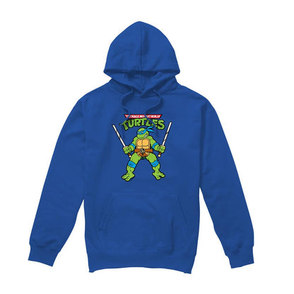 Royal Blue - Front - Teenage Mutant Ninja Turtles Mens Leonardo Retro Hoodie