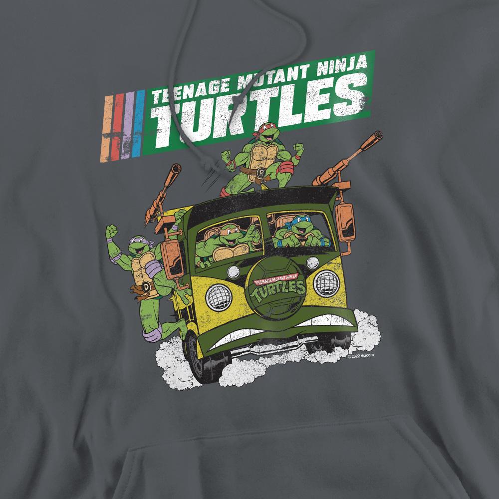 Charcoal - Side - Teenage Mutant Ninja Turtles Mens Van Hoodie
