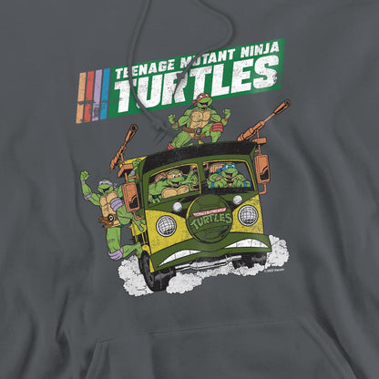 Charcoal - Side - Teenage Mutant Ninja Turtles Mens Van Hoodie