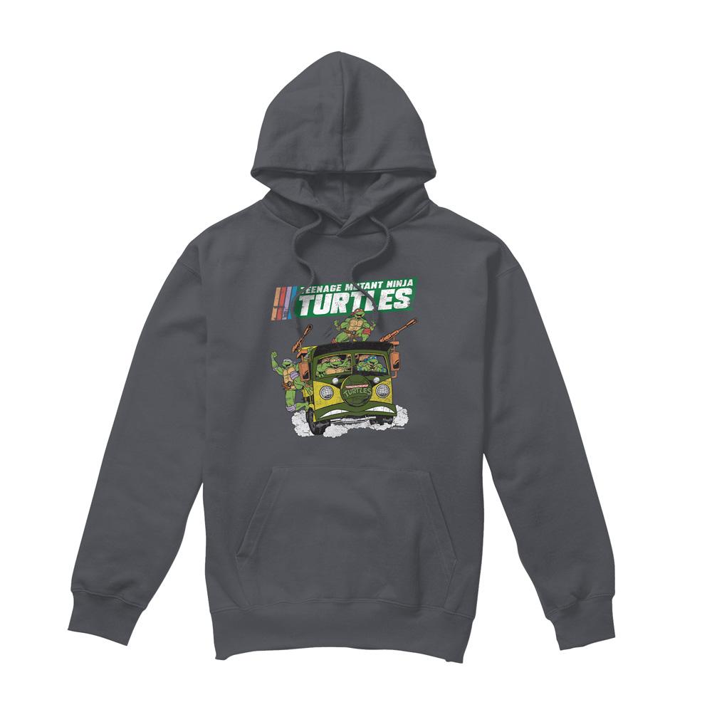 Charcoal - Front - Teenage Mutant Ninja Turtles Mens Van Hoodie