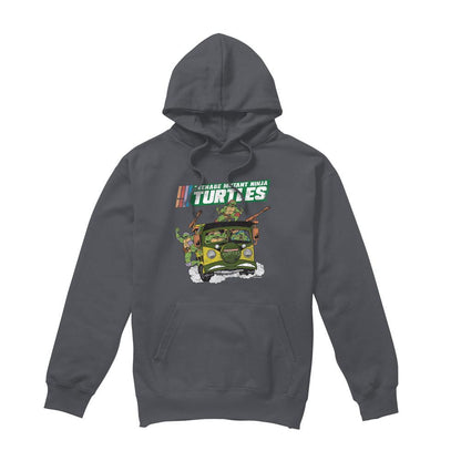 Charcoal - Front - Teenage Mutant Ninja Turtles Mens Van Hoodie
