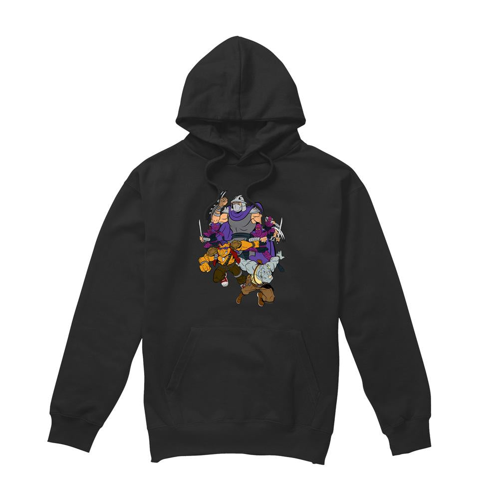 Black - Front - Teenage Mutant Ninja Turtles Mens Shredder And Foot Clan Hoodie