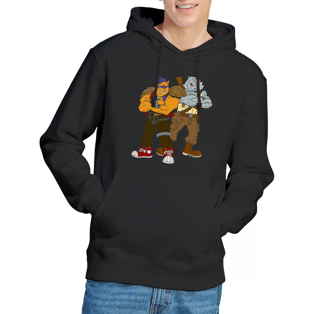 Black - Lifestyle - Teenage Mutant Ninja Turtles Mens Bebop & Rocksteady Hoodie