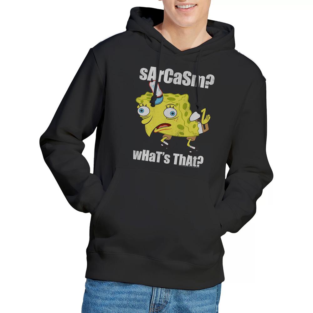 Black - Lifestyle - SpongeBob SquarePants Mens Sarcasm Meme Hoodie