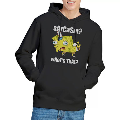 Black - Lifestyle - SpongeBob SquarePants Mens Sarcasm Meme Hoodie