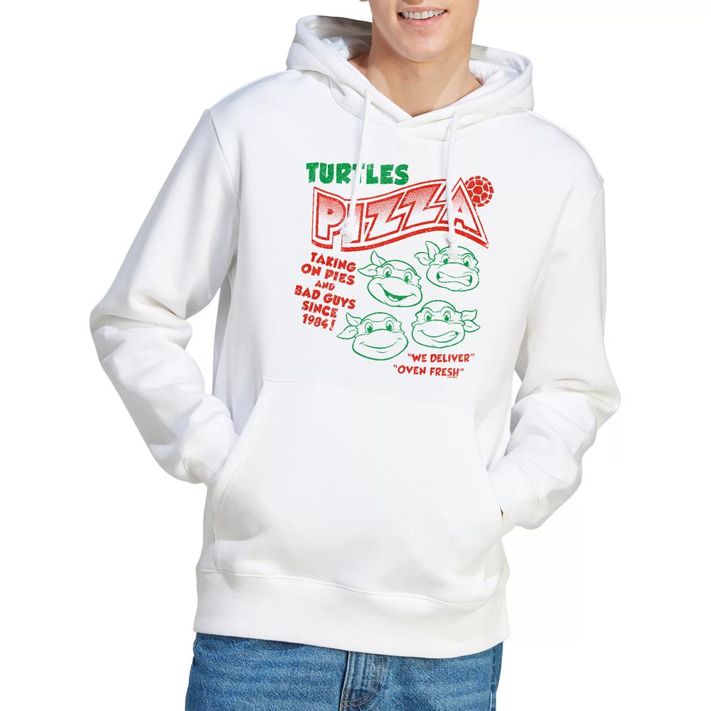 White - Lifestyle - Teenage Mutant Ninja Turtles Mens Turtles Pizza Hoodie