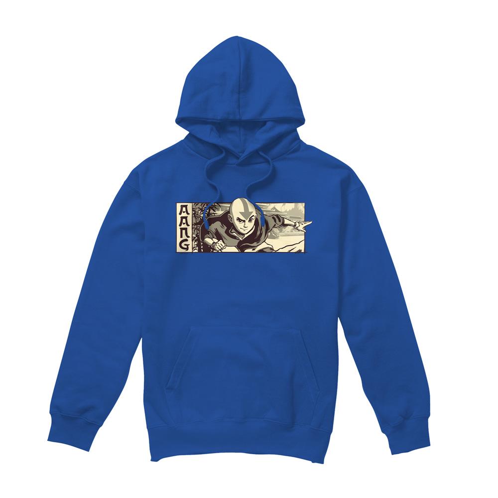 Royal Blue - Front - Avatar: The Last Airbender Mens Aang Illustrated Hoodie